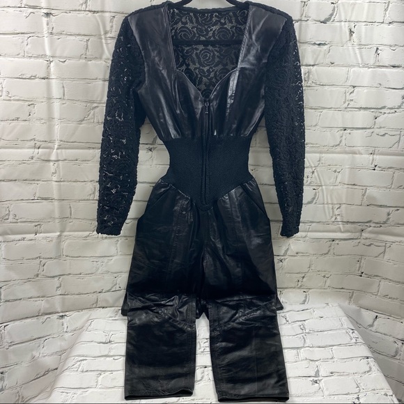 Karen Okada Pants - Vintage leather climax Karen Okada one piece